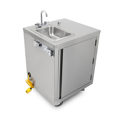 John Boos MHS-F-2624 26.19" W Stainless Steel 1-Compartment Mobile Hand Sink - 120 Volts