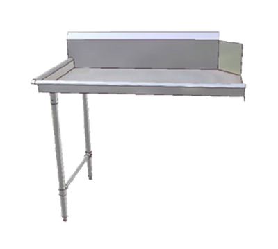 John Boos JDTC-20-72L 72" W 16 Ga. Stainless Steel Straight Clean Dishtable