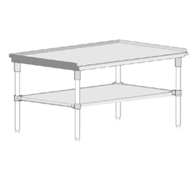 John Boos GS6-3015GSK 15" W x 30" D x 24" H Stainless Steel Top and Galvanized 16 Gauge Open Base Equipment Stand
