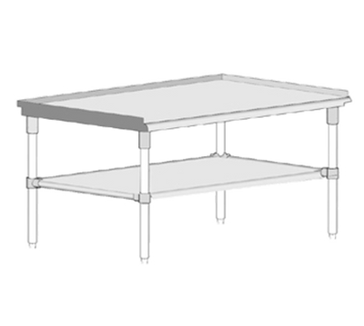 John Boos GS6-3015GSK 15" W x 30" D x 24" H Stainless Steel Top and Galvanized 16 Gauge Open Base Equipment Stand
