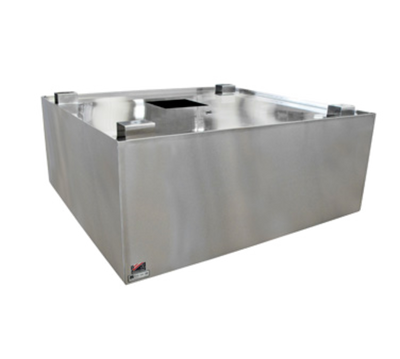 John Boos C2H-60-2 60" L Stainless Steel Box Type Condensate Hood with Exhaust Collar
