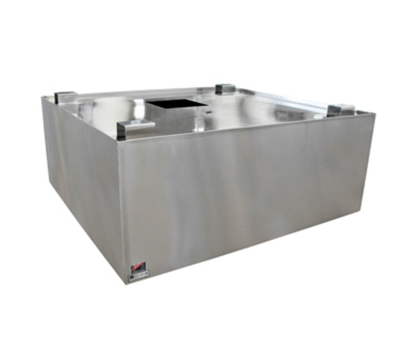 John Boos C2H-60-2 60&quot; L Stainless Steel Box Type Condensate Hood with Exhaust Collar