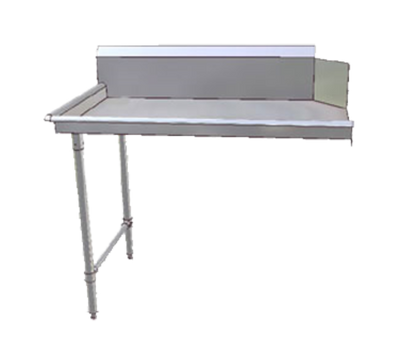 John Boos JDTC-20-48L 48" W 16 Ga. Stainless Steel Straight Clean Dishtable