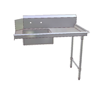John Boos JDTS-20-36R 36" W 16 Ga. Stainless Steel Straight Soiled Dishtable