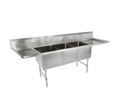 John Boos 3B20304-2D20 103" W x 35.5" D x 44" H Galvanized B Series Sink