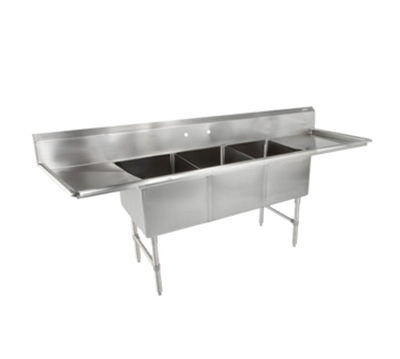 John Boos 3B20304-2D20 103&quot; W x 35.5&quot; D x 44&quot; H Galvanized B Series Sink