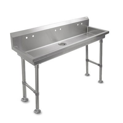 John Boos PBMSHS-F1-8020 80" W x 19.63" D x 41" H Stainless Steel Multi-Station Handwash Sink