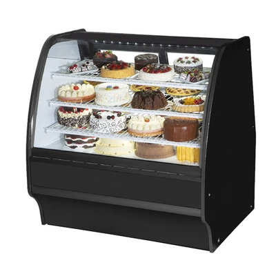 True TGM-R-48-SC/SC-W-W 48.25" W Curved Glass 3 Shelves Glass Merchandiser