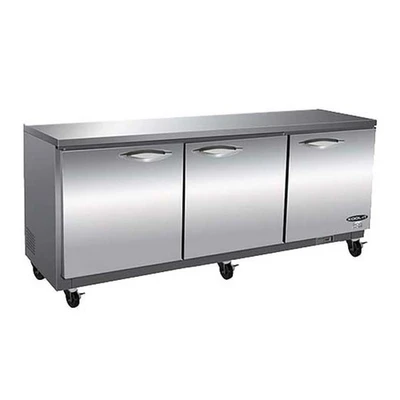 MVP Group IUC72R 18 Cu. Ft. Stainless Steel Doors 3 Section IKON Undercounter Refrigerator - 115 Volts