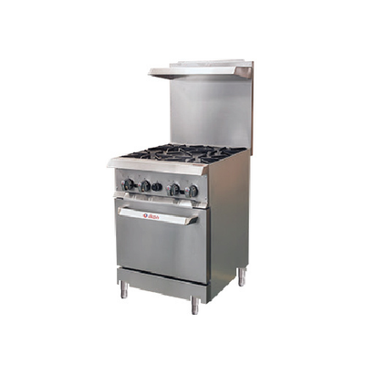 MVP Group IR-4-24 23.9" W x 31.4" D 4 Open Burners with 1 Oven IKON Range - 120,000 BTU