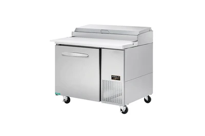 MVP Group KPT-44-1 11.3 Cu. Ft. Stainless Steel Doors 1 Section Kool-It Signature Pizza Prep Table - 115 Volts