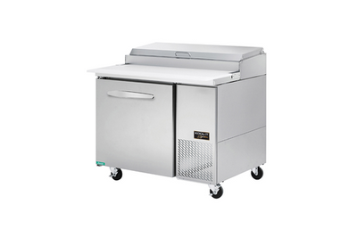 MVP Group KPT-44-1 11.3 Cu. Ft. Stainless Steel Doors 1 Section Kool-It Signature Pizza Prep Table - 115 Volts