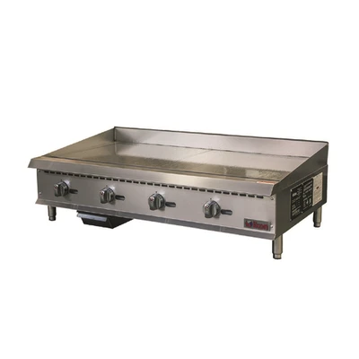 MVP Group IMG-48 48" W Stainless Steel Manual Control Gas Countertop Ikon Griddle - 120,000 BTU