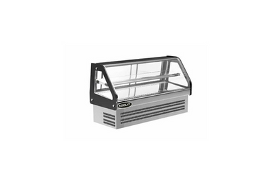 MVP Group KCD-48 47.2" W Slanted Glass 3 Shelves Kool-It Countertop or Drop-In Deli Case