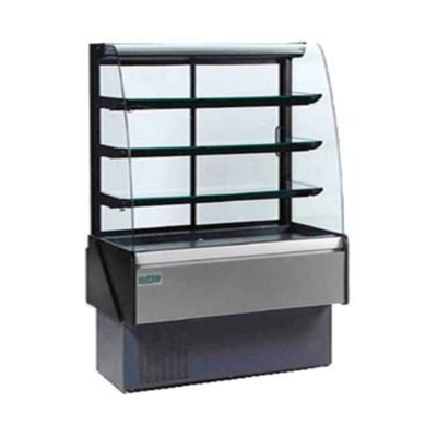 MVP Group KBD-CG-50-S 52.13" W Curved Glass 3 Shelves Hydra-Kool Bakery Display Case