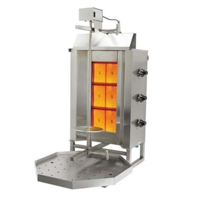 MVP Group AX-VB3 Stainless Steel Natural Gas Axis Vertical Broiler - 34,140 BTU