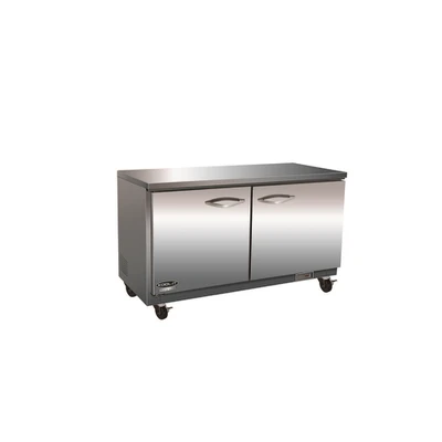 MVP Group IUC61R 15.5 Cu. Ft. Stainless Steel Doors 2 Section IKON Undercounter Refrigerator - 115 Volts