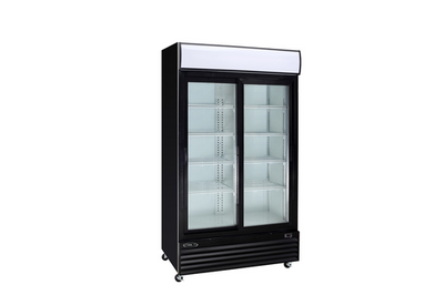 MVP Group KSM-36 31 Cu. Ft. Black 2 Section Kool It Refrigerated Merchandiser - 115 Volts