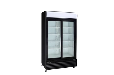 MVP Group KSM-36 31 Cu. Ft. Black 2 Section Kool It Refrigerated Merchandiser - 115 Volts