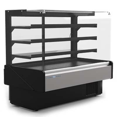 MVP Group KBD-FG-60-D 53.75" H x 60" W x 33.5" D Non-Refrigerated Tempered Glass Sides Adjustable Feet Hydra-Kool Bakery Display Case - 115 Volts 1-Ph