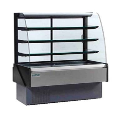 MVP Group KBD-CG-80-S 77.5" W Curved Glass 3 Shelves Hydra-Kool Bakery Display Case