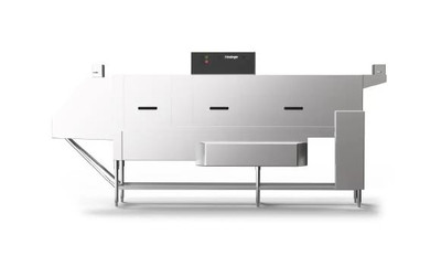Insinger TRAC 878 RPW 878 Trays Per Hour High Temperature Triple Tank Trac Tray Washer - 208 Volts 3-Ph