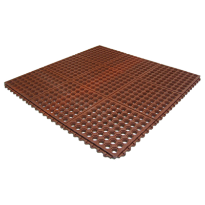 Axia AFD3636TN 36" W x 36" D x 0.5" Thick Red Rubber Anti-Fatigue Floor Mat