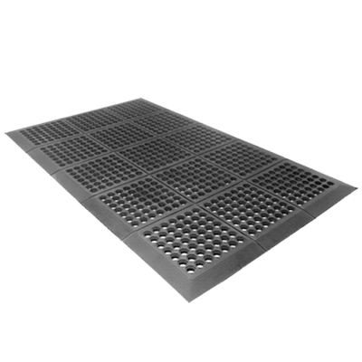 Axia AFD3660B 60" W x 36" D x 0.5" Thick Black Rubber Premium Anti-Fatigue Floor Mat