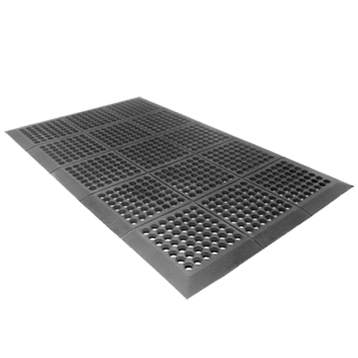 Axia AFD3660B 60" W x 36" D x 0.5" Thick Black Rubber Premium Anti-Fatigue Floor Mat