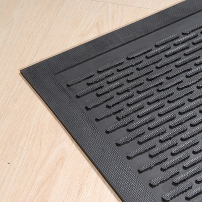 Axia SMR0310B 108" W x 36" D x 0.38" Thick Black Rubber Scraper Mat