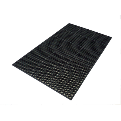 Axia AFD366034B 60" W x 36" D x 0.75" Thick Black Rubber Premium Anti-Fatigue Floor Mat