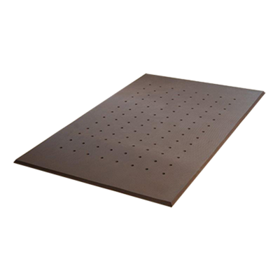 Axia AFS3660BRH 60" W x 36" D x 0.38" Thick Brown Rubber Drainage Holes Anti-Fatigue Sponge Mat