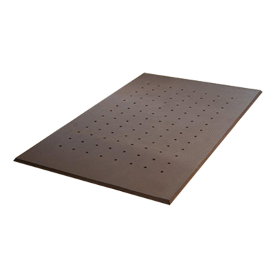Axia AFS3660BRH 60" W x 36" D x 0.38" Thick Brown Rubber Drainage Holes Anti-Fatigue Sponge Mat