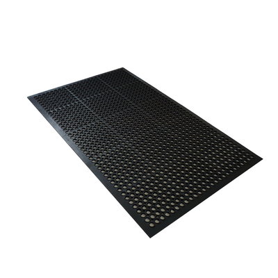 Axia AFD3660BN 60" W x 36" D x 0.38" Thick Black Rubber Economy Anti-Fatigue Floor Mat