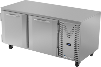 Victory VUF67HC 67.13" W Stainless Steel Top Undercounter Freezer - 115 Volts