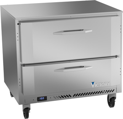 Victory VUFD36HC-2 36" W Stainless Steel Top Undercounter Freezer - 115 Volts