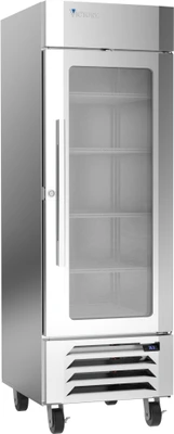 Victory LSR23HC-1 27.25" W Stainless Steel Exterior One-Section UltaSpec Series Merchandiser Refrigerator - 115 Volts