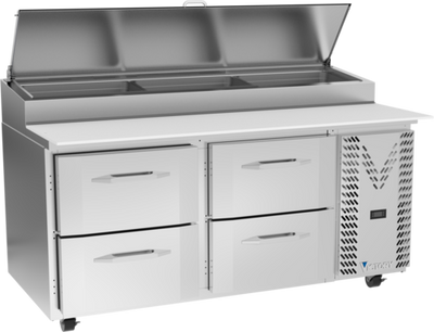 Victory VPPD72HC-4 72.13" W 4 Drawers Pizza Prep Table - 115 Volts
