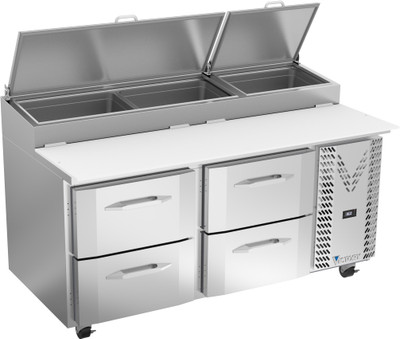 Victory VPPD72HC-4 72.13" W 4 Drawers Pizza Prep Table - 115 Volts