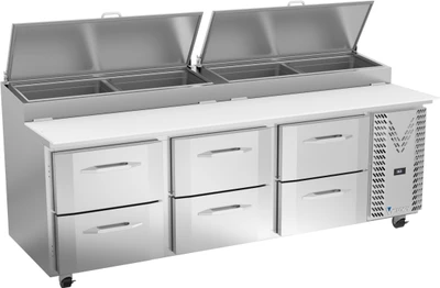 Victory VPPD93HC-6 93.13" W 3 Drawers Pizza Prep Table - 115 Volts