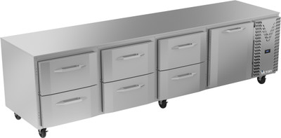 Victory VURD119HC-6 118.88" W Under Counter Refrigerator - 115 Volts