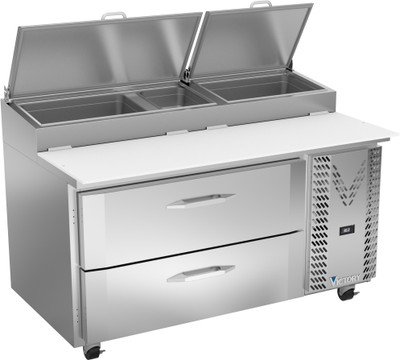 Victory VPPD67HC-6 67.13" W 2 Drawers Pizza Prep Table - 115 Volts
