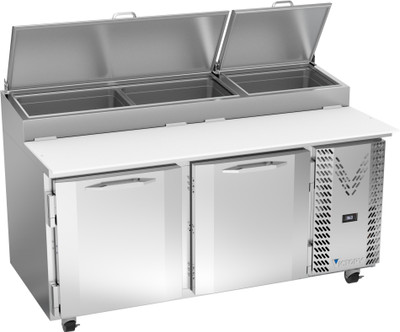 Victory VPP119HC 118.88" W 2 Doors Pizza Prep Table - 115 Volts