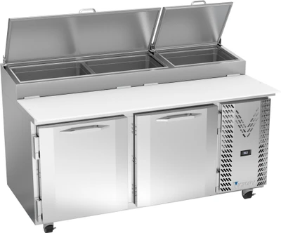 Victory VPP119HC 118.88" W 2 Doors Pizza Prep Table - 115 Volts