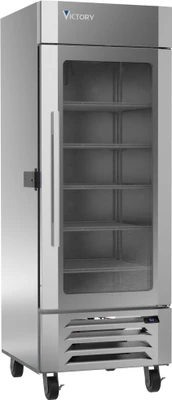 Victory LSR27HC-1-IQ 31.13" W Stainless Steel Exterior One-Section UltaSpec Series Merchandiser Refrigerator - 115 Volts