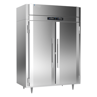 Victory HRSA-2D-S1-EW-HC Stainless Steel Exterior 2 Section UltraSpec Series Dual Temp Warmer & Refrigerator - 115 Volts