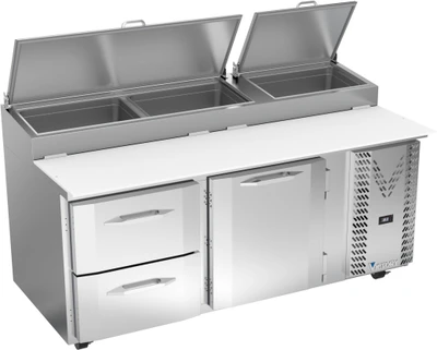 Victory VPPD119HC-3 118.88" W 2 Drawers Pizza Prep Table - 115 Volts
