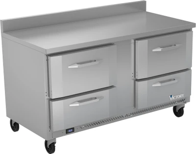 Victory VWRD60HC-4 60" W 4 Drawers Stainless Steel Exterior Worktop Refrigerated Counter - 115 Volts