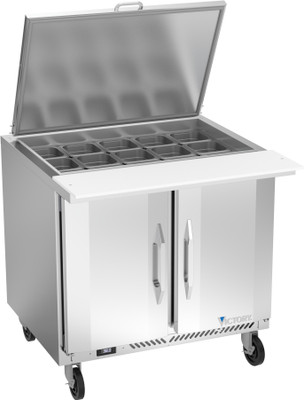 Victory VSP36HC-15B 36" W 1 Door UltraSpec Series Big Top Sandwich Prep Table - 115 Volts
