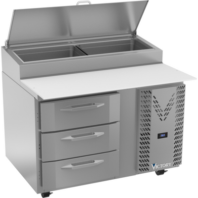 Victory VPPD67HC-4 67.13" W 3 Drawers Pizza Prep Table - 115 Volts